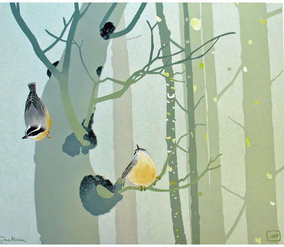 Sherry Buckner - "Nuthatches in the Woods"